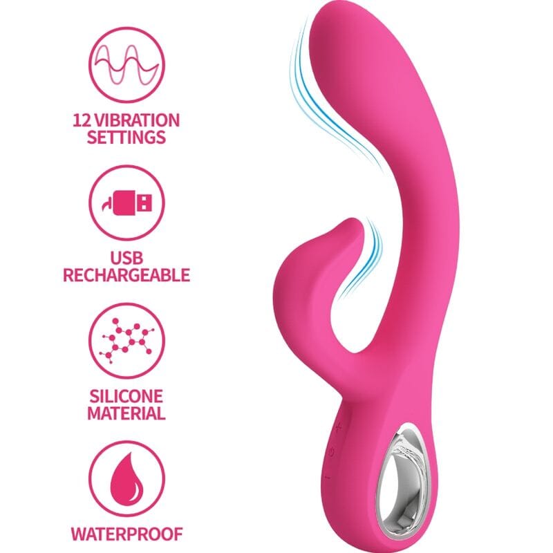 Rabbit-Vibrator Fritz 12 Vibrationen Rosa