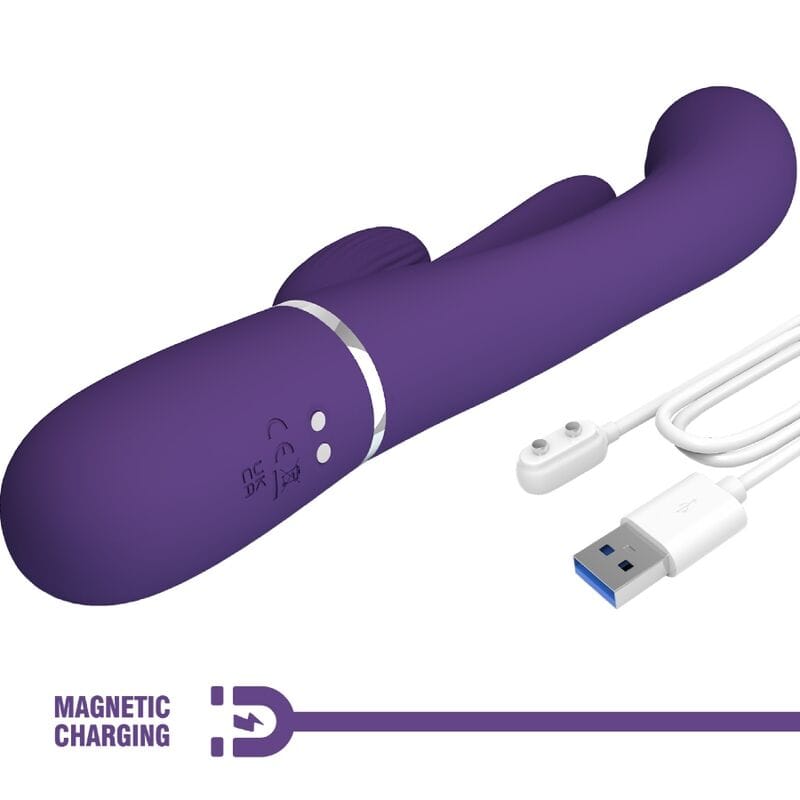 Rabbit-Vibrator Shania Triple Multifunktion Lila – Ansicht 10