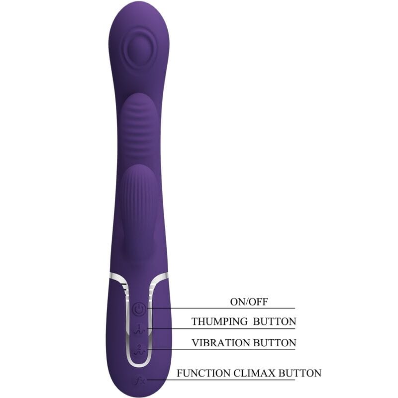 Rabbit-Vibrator Shania Triple Multifunktion Lila – Ansicht 8