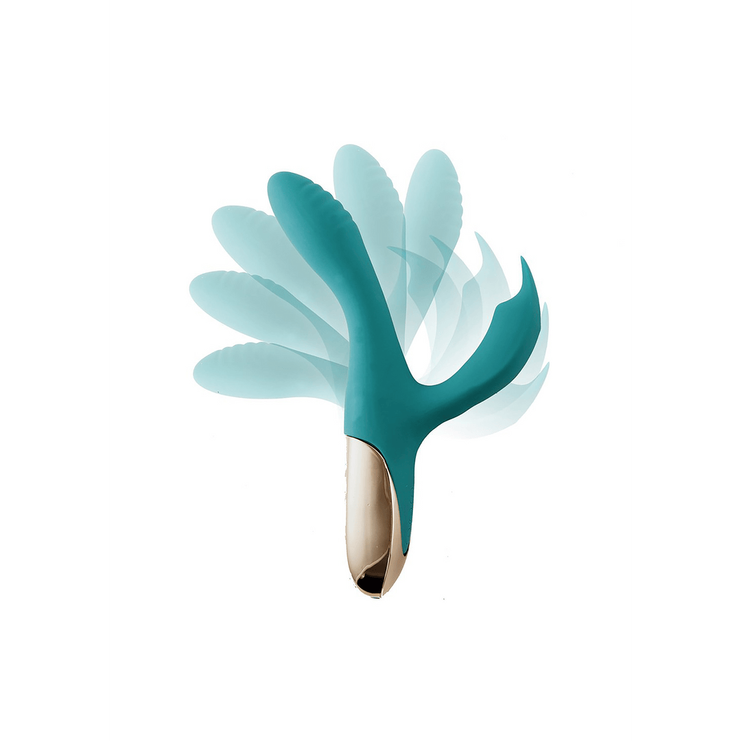 Rabbit-Vibrator Skyler mit Klitorisarm 21,6 x 3,2 cm – Ansicht 3
