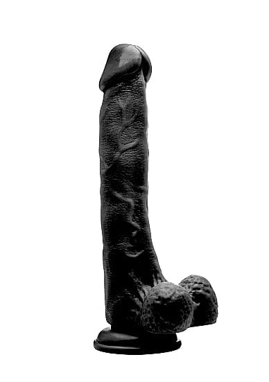Realistischer Dildo Bockkarkopf 27 x 5 cm Schwarz