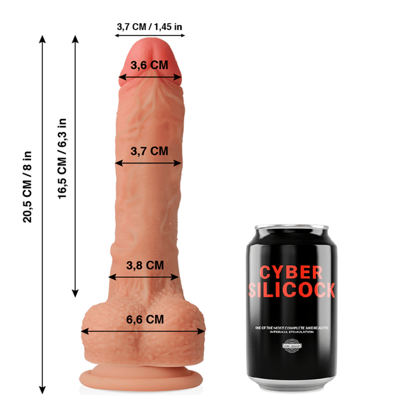 Realistischer Dildo Connor Flüssigsilikon 16 x 3,7 cm – Ansicht 2