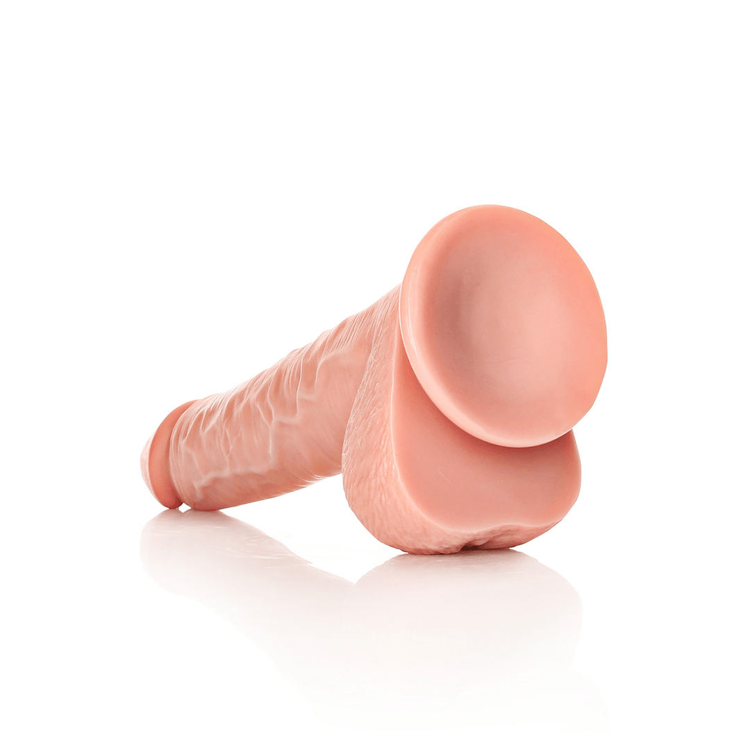 Realistischer Dildo gerade mit Hoden und Saugfuß Hautfarbe 25 x Ø 6 cm – Ansicht 5