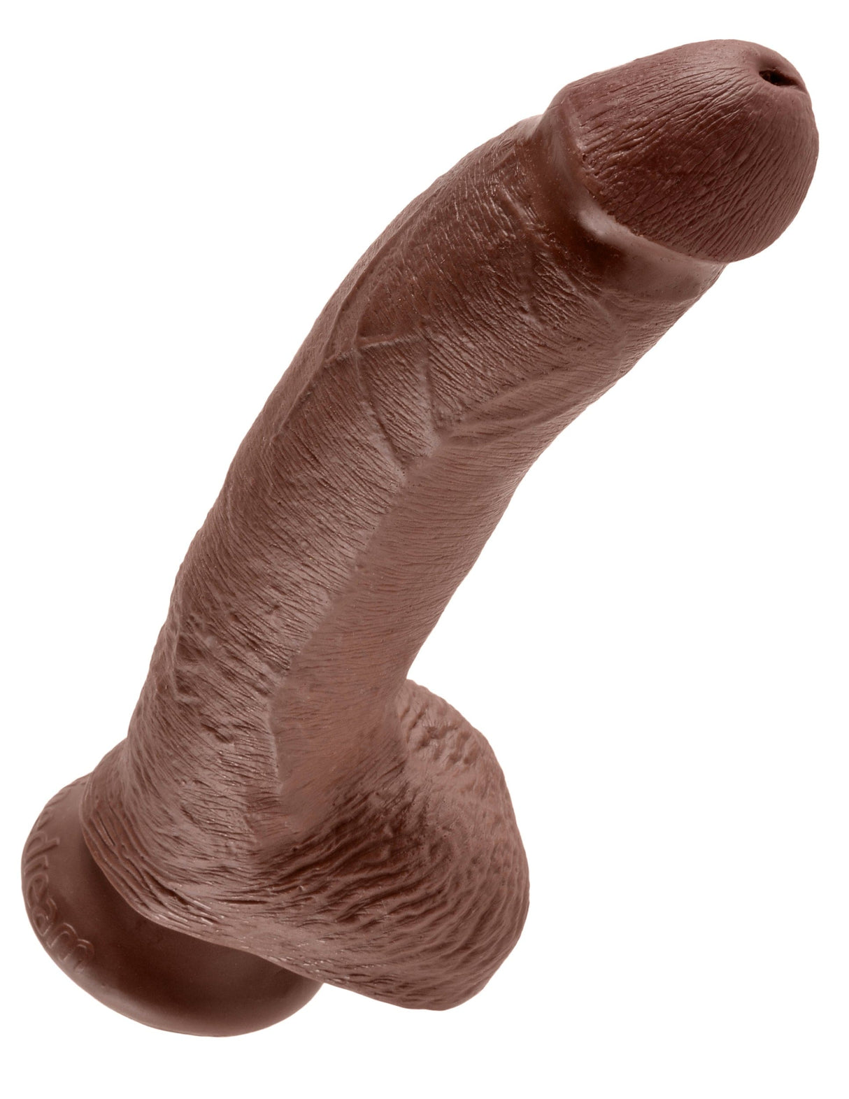 Realistischer Dildo Jones mit Hoden braun