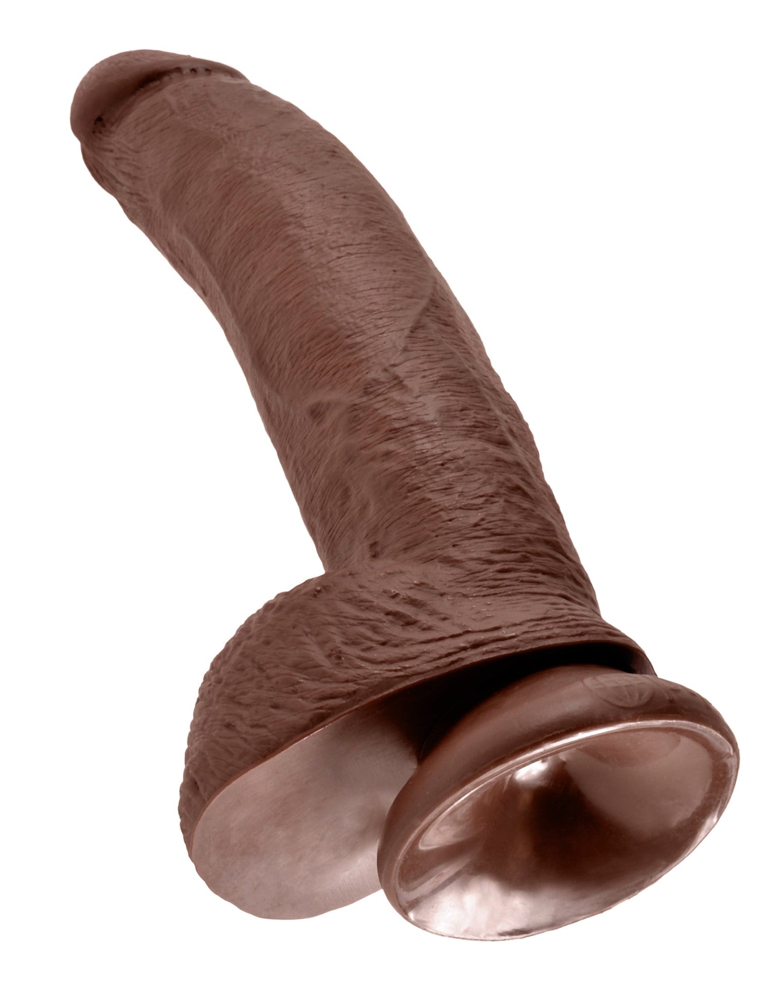 Realistischer Dildo Jones mit Hoden braun