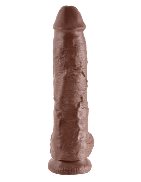 Realistischer Dildo Jones mit Hoden braun XL