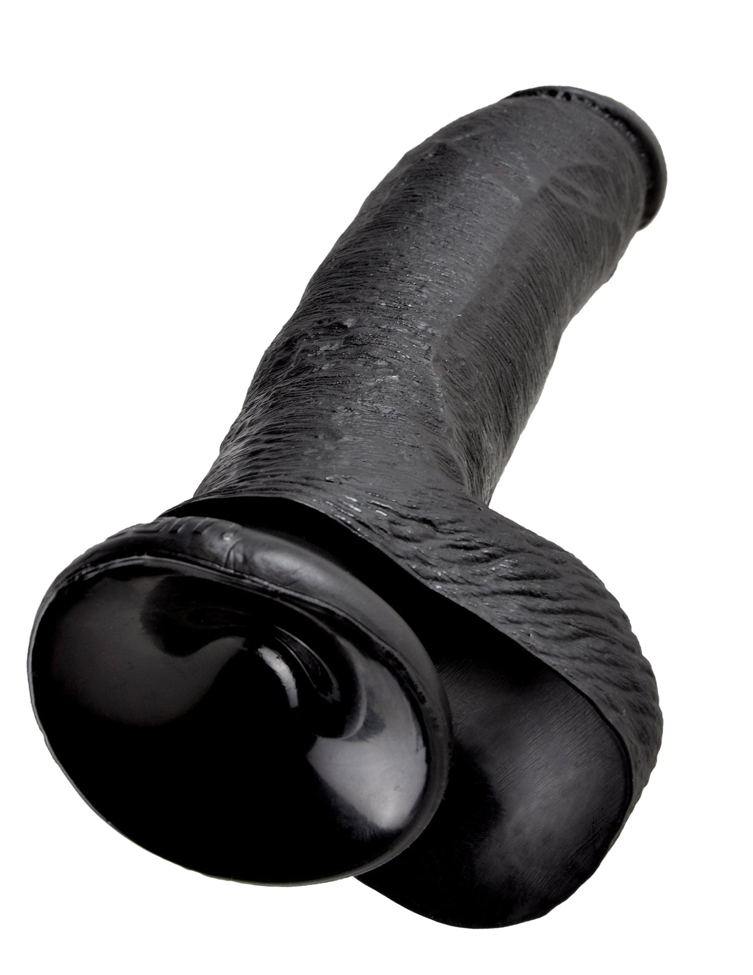 Realistischer Dildo Jones mit Hoden schwarz