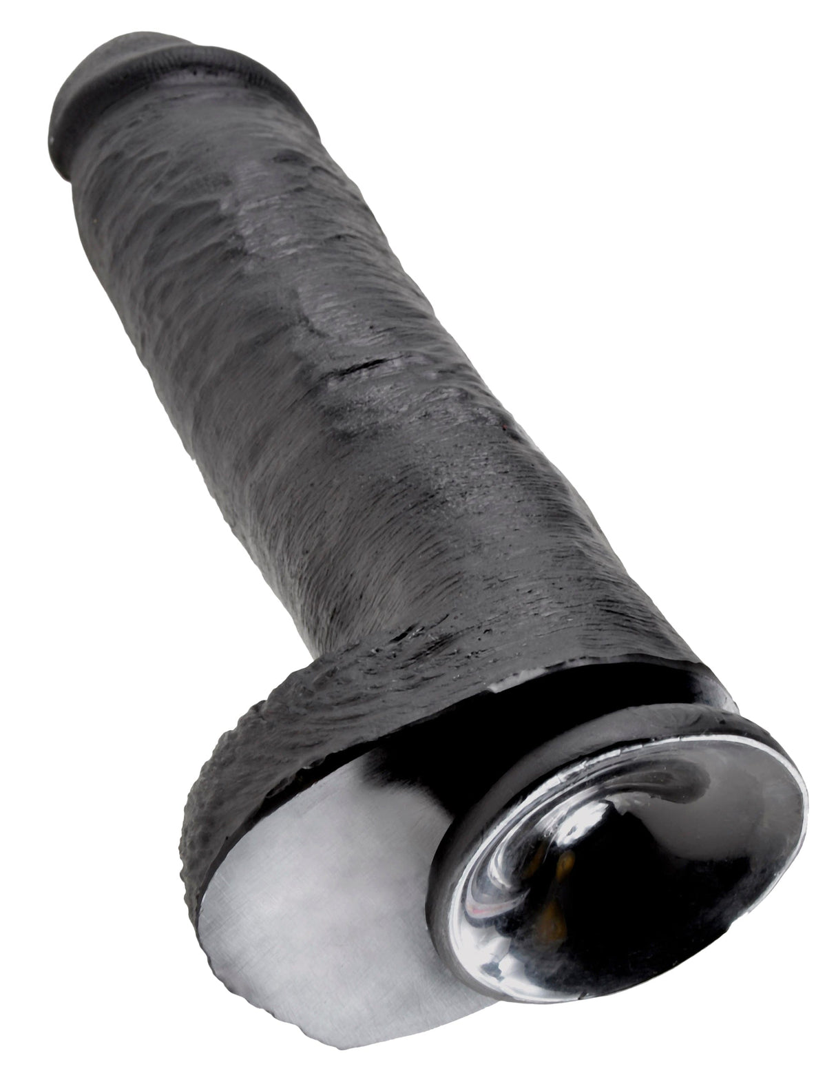 Realistischer Dildo Jones mit Hoden schwarz
