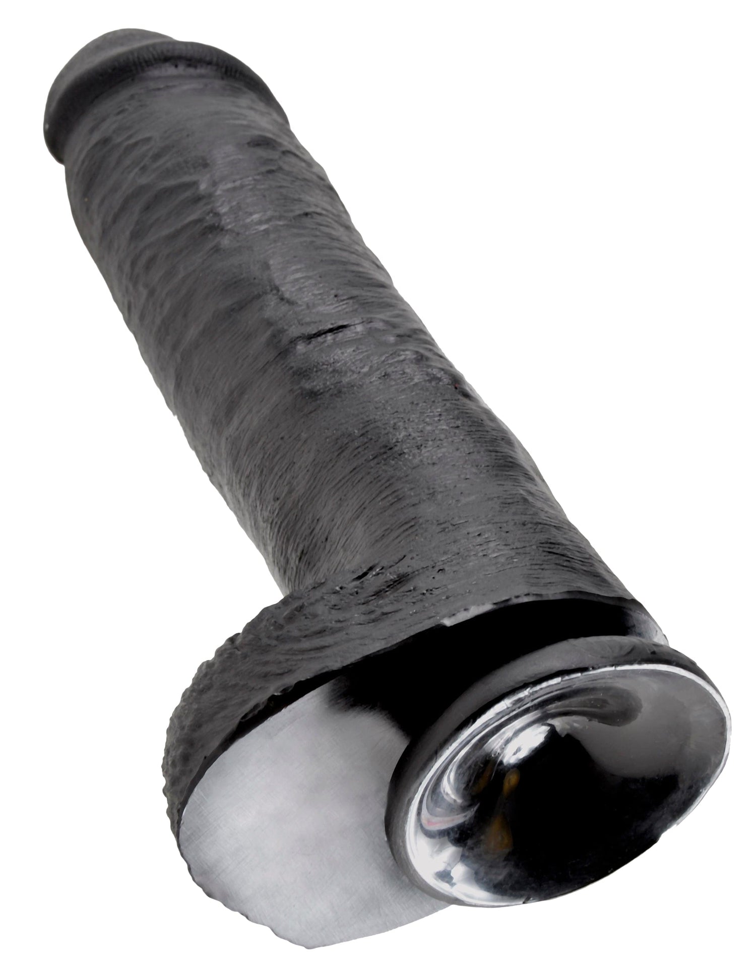 Realistischer Dildo Jones mit Hoden schwarz