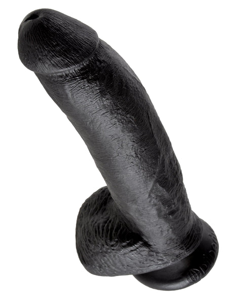 Realistischer Dildo Jones mit Hoden schwarz L