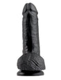 Realistischer Dildo Jones mit Hoden schwarz S