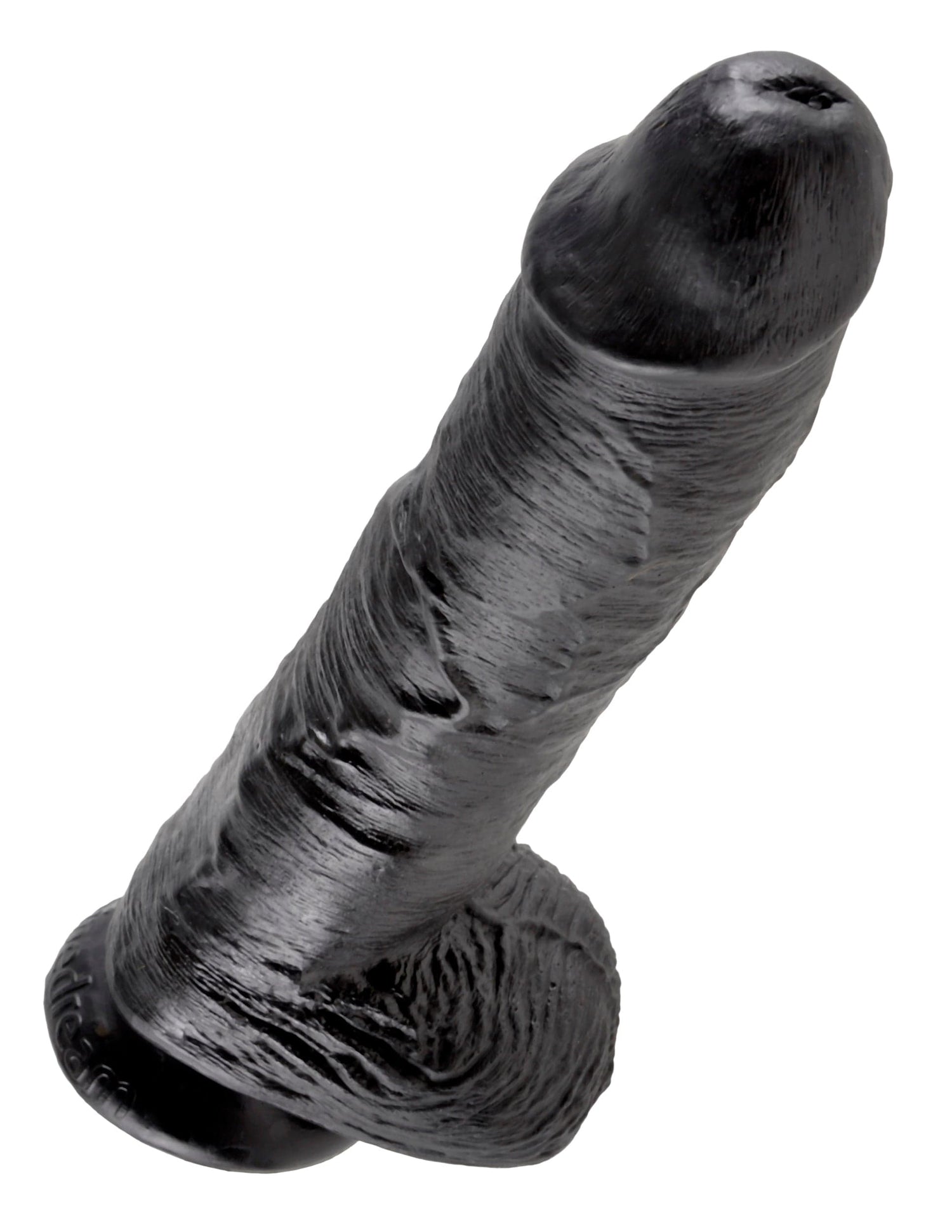 Realistischer Dildo Jones mit Hoden schwarz XL