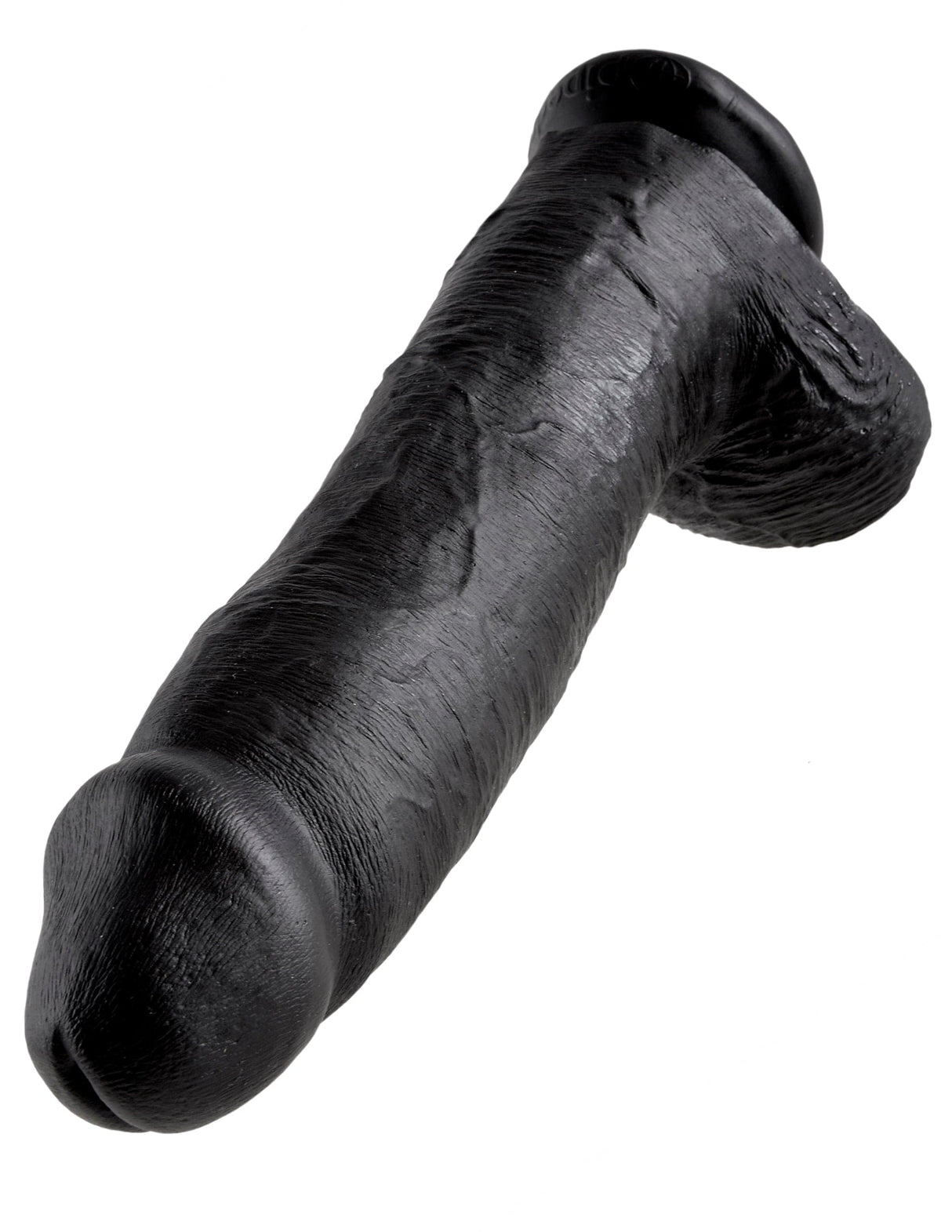 Realistischer Dildo Jones mit Hoden schwarz XXXL