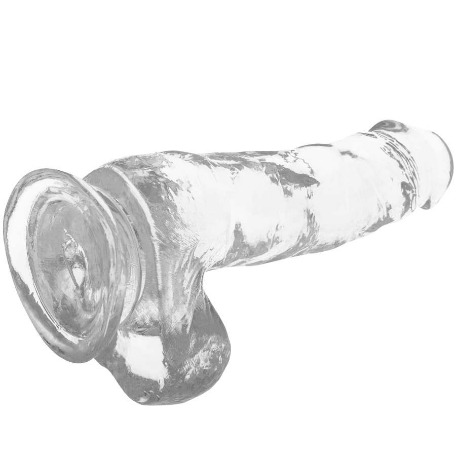 Realistischer Dildo mit Hoden Transparent 18,5 x 3,8 cm – Ansicht 3