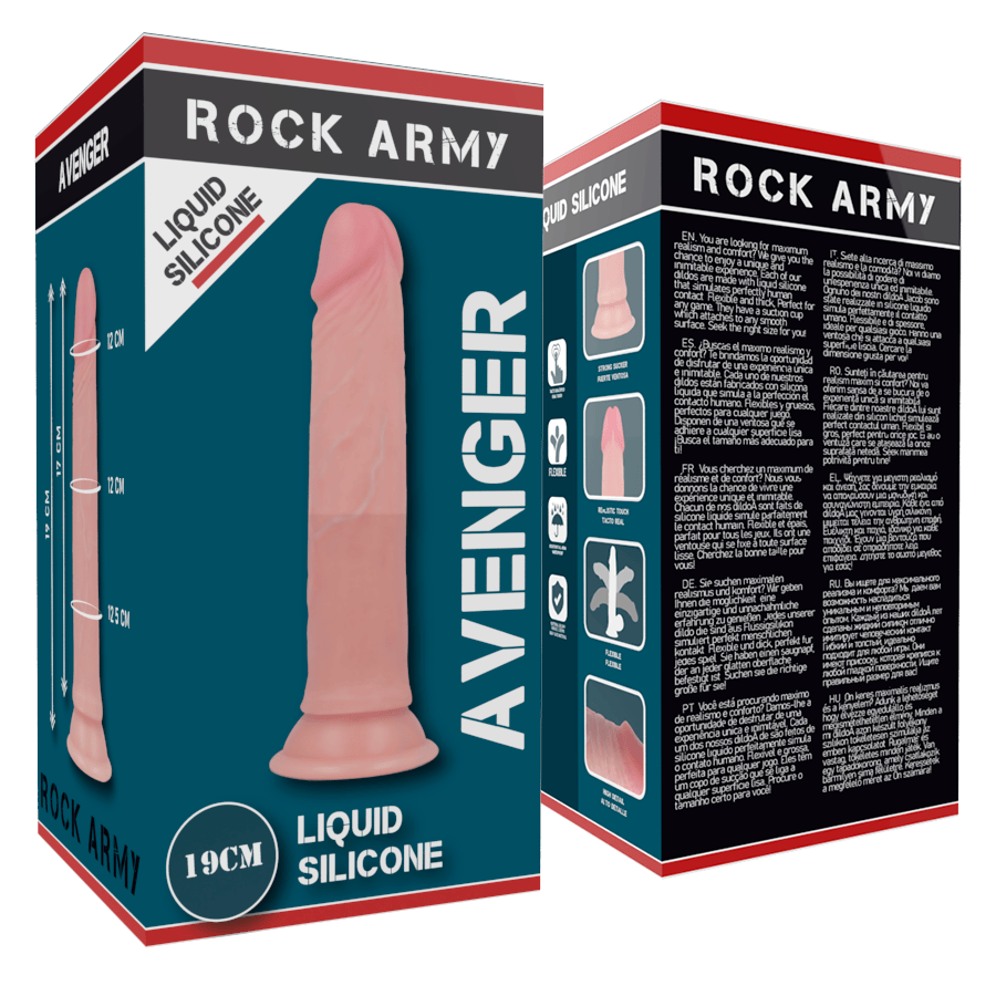 Realistischer Dildo Liquid Silicone Premium Avenger Realistic 19 x 3,98 cm – Ansicht 6
