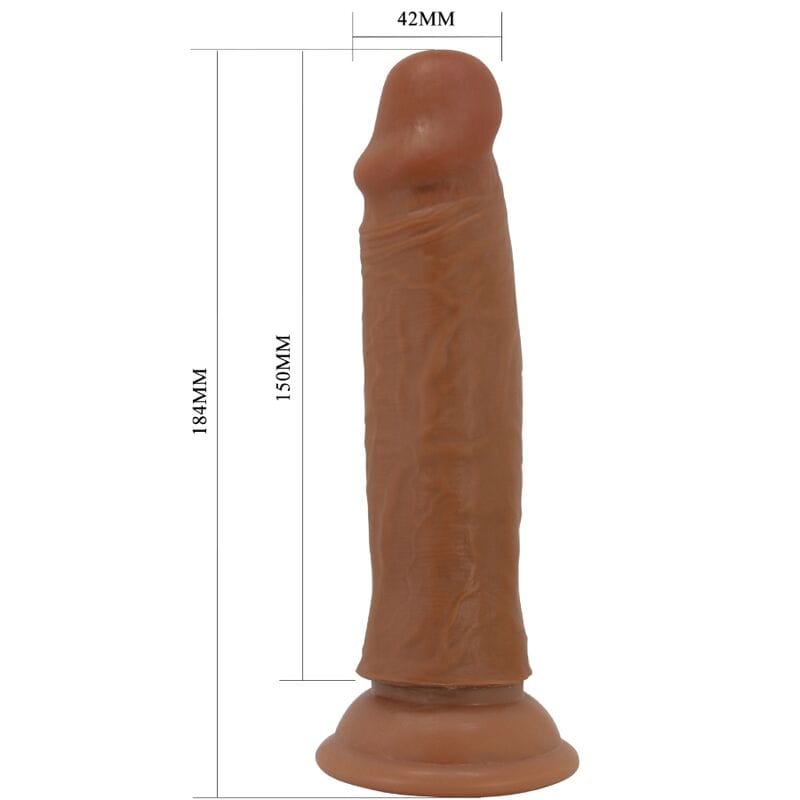 Realistischer Dildo Quentin Braun 18 cm – Ansicht 5