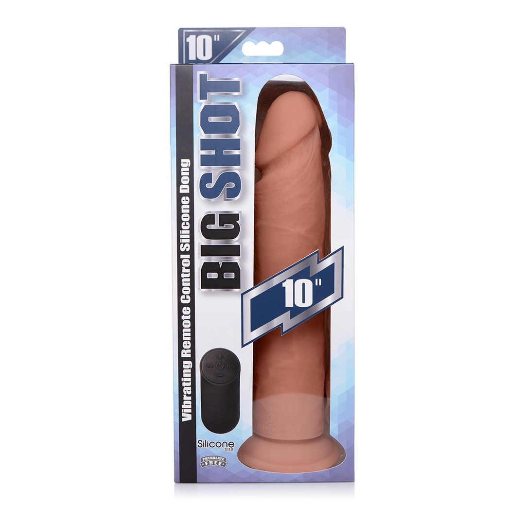 Vibrator Realistischer Big Shot aus Silikon mit Fernbedienung Natur 25,4 cm – Ansicht 3