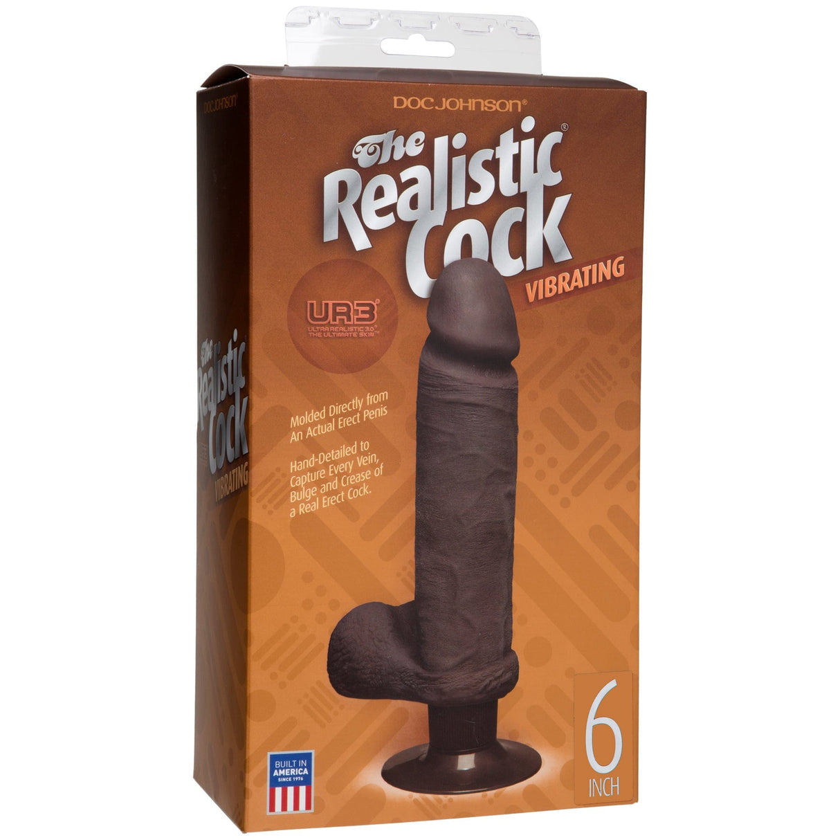 Realistischer Vibrator Davy schwarz 21,5 x 4,3 cm
