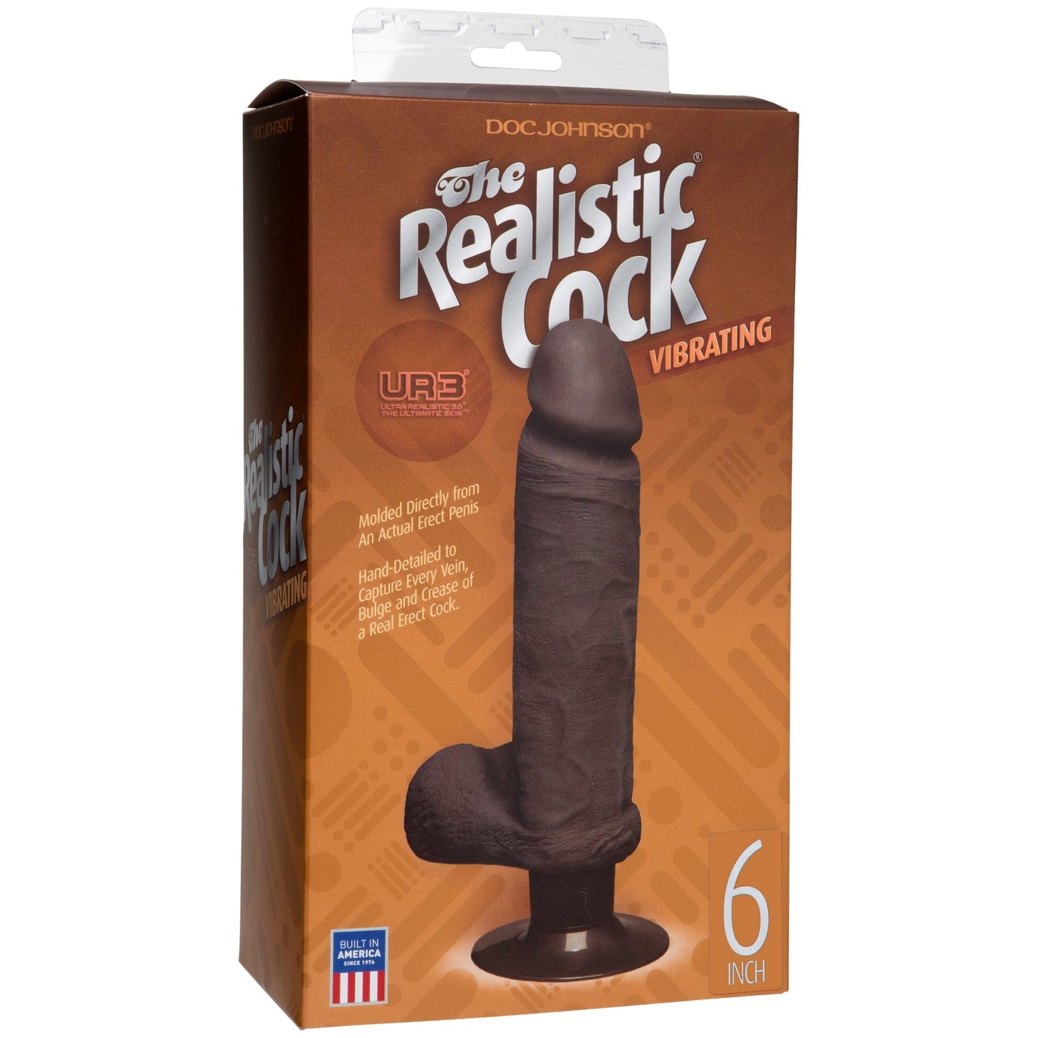 Realistischer Vibrator Davy schwarz 21,5 x 4,3 cm