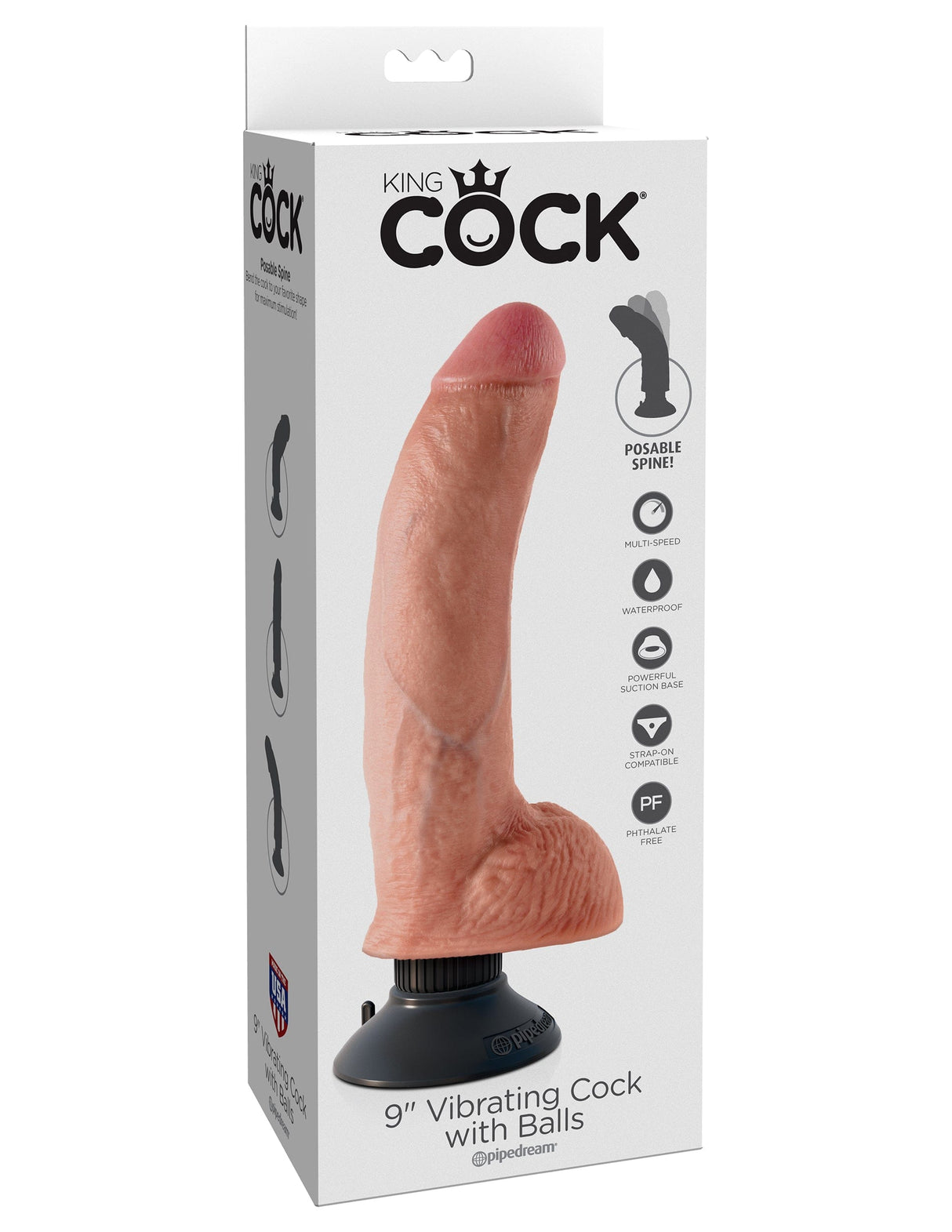 Realistischer Vibrator King mit Hoden