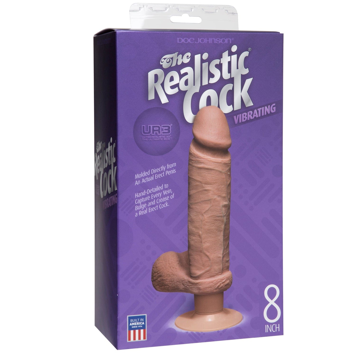 Realistischer Vibrator Logan braun 23,6 x 5 cm