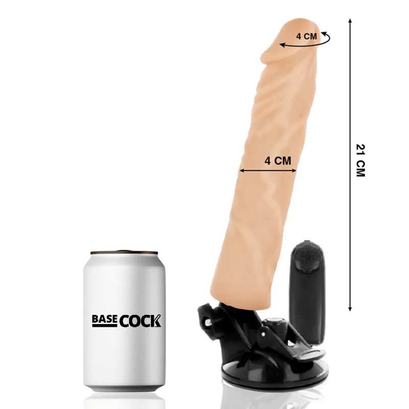 Realistischer Vibrator mit Fernbedienung Natur 21 x 4 cm – Ansicht 2