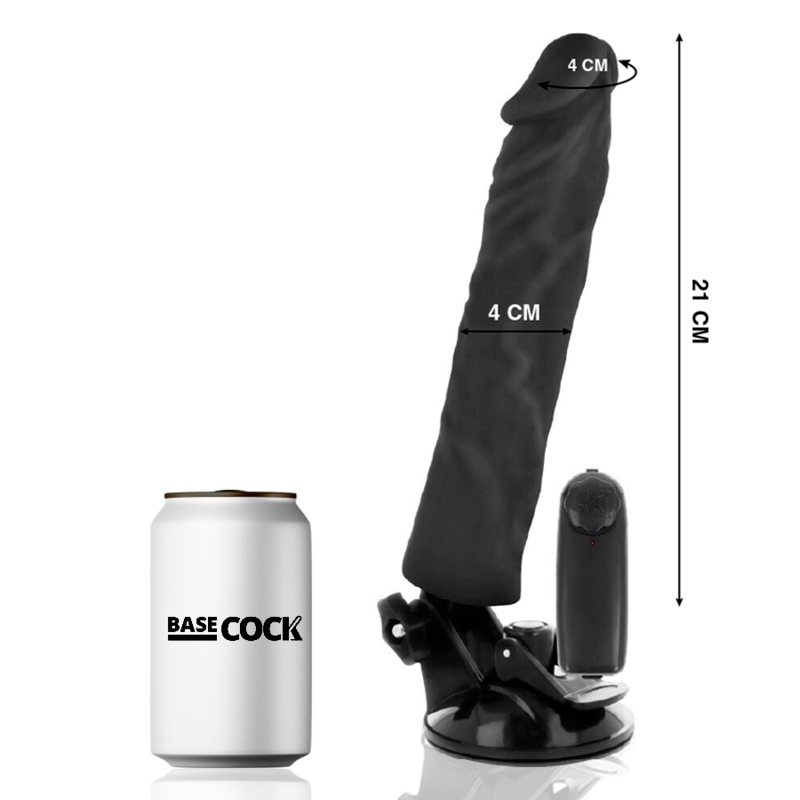 Realistischer Vibrator mit Fernbedienung Schwarz 21 x 4 cm (Nr. 2) – Ansicht 2