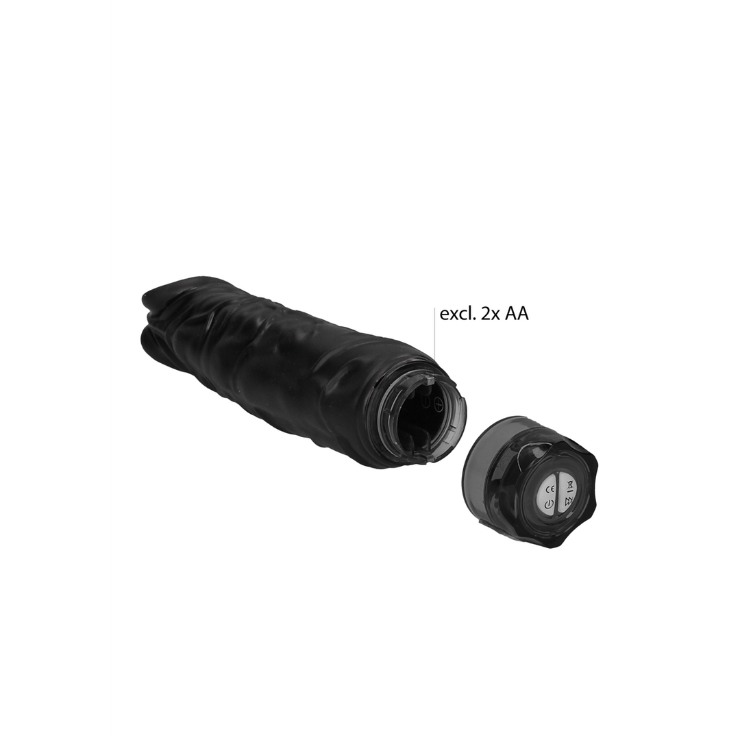 Realistischer Vibrator Multispeed Schwarz 20,5 x Ø 5 cm – Ansicht 5