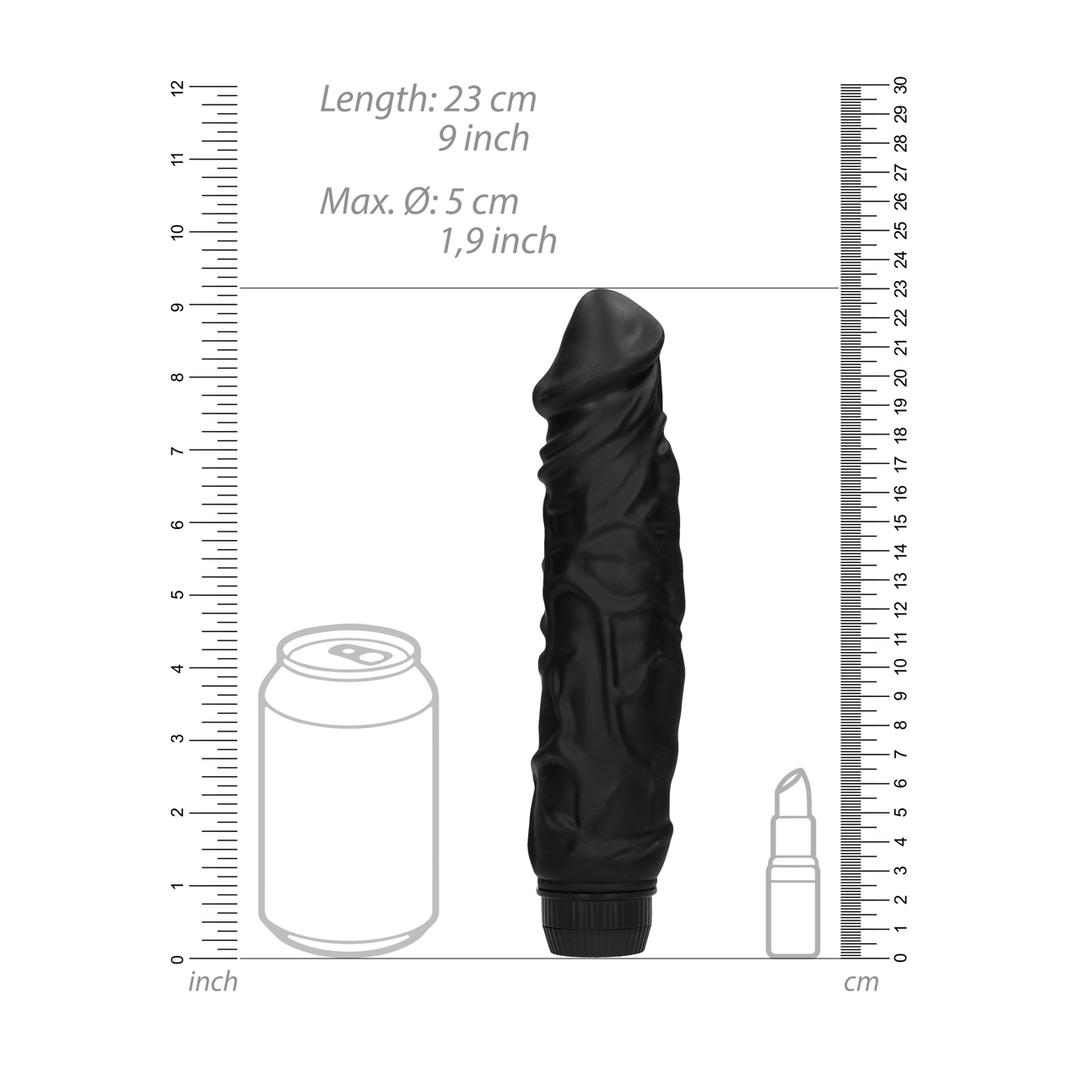 Realistischer Vibrator Multispeed Schwarz 20 x Ø 5 cm – Ansicht 7