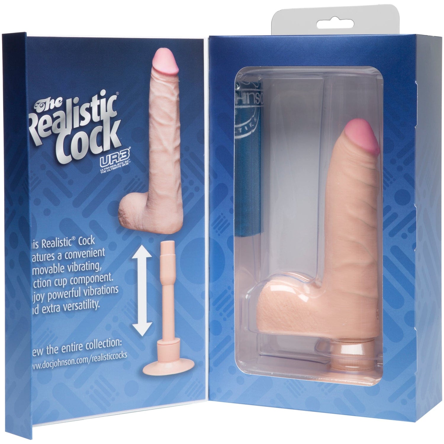Realistischer Vibrator schmaler Larry 22 x 4,3 cm