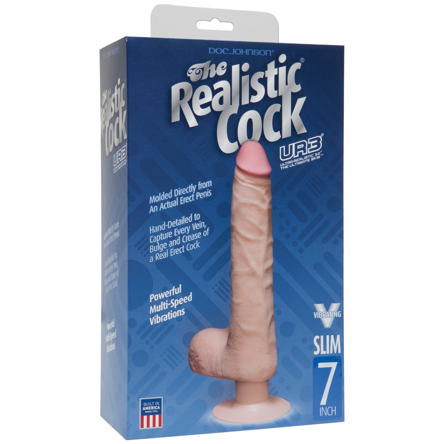 Realistischer Vibrator schmaler Larry 22 x 4,3 cm