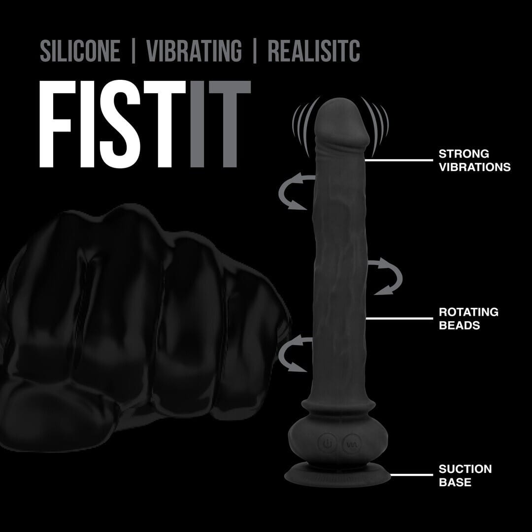 Realistischer Vibrator Wave Rider Schwarz