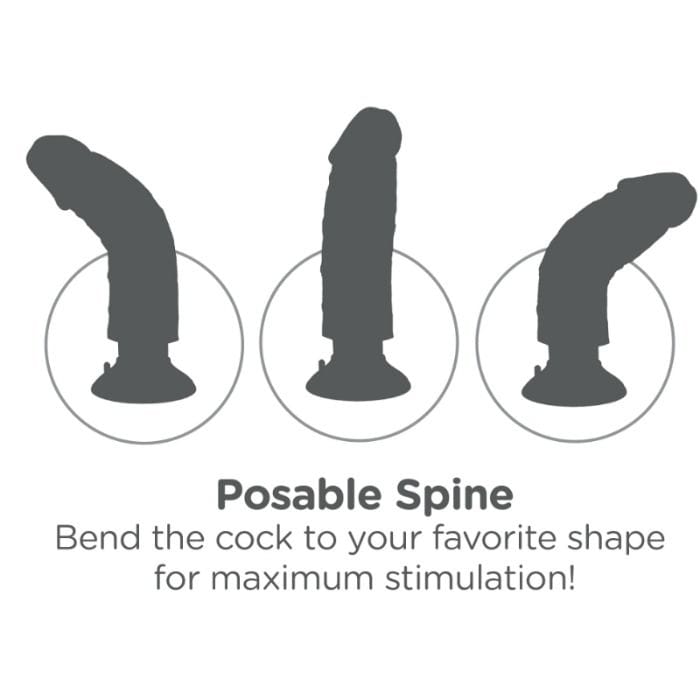 Realistischer Vibro-Dildo mit Hoden Braun 25,5 cm – Ansicht 5