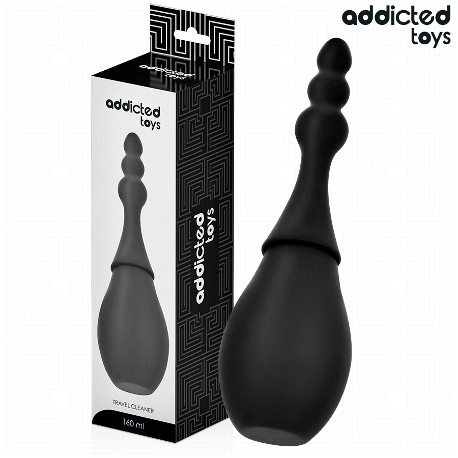 Reise-Analdusche mit langem Aufsatz Modell 4 Schwarz