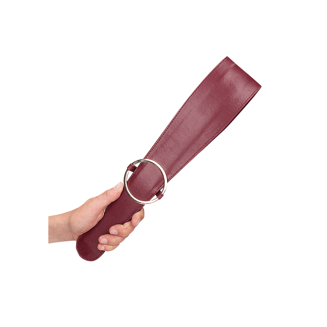 Riemenpaddle Ouch aus PU-Leder in Bordeaux und Petrol 54 cm – Ansicht 4