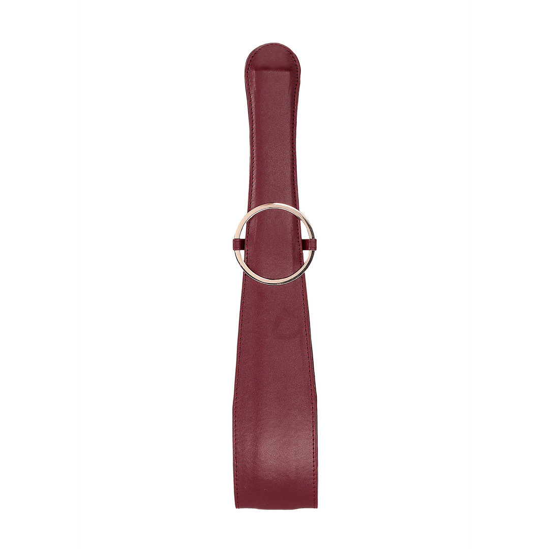 Riemenpaddle Ouch aus PU-Leder in Bordeaux und Petrol 54 cm