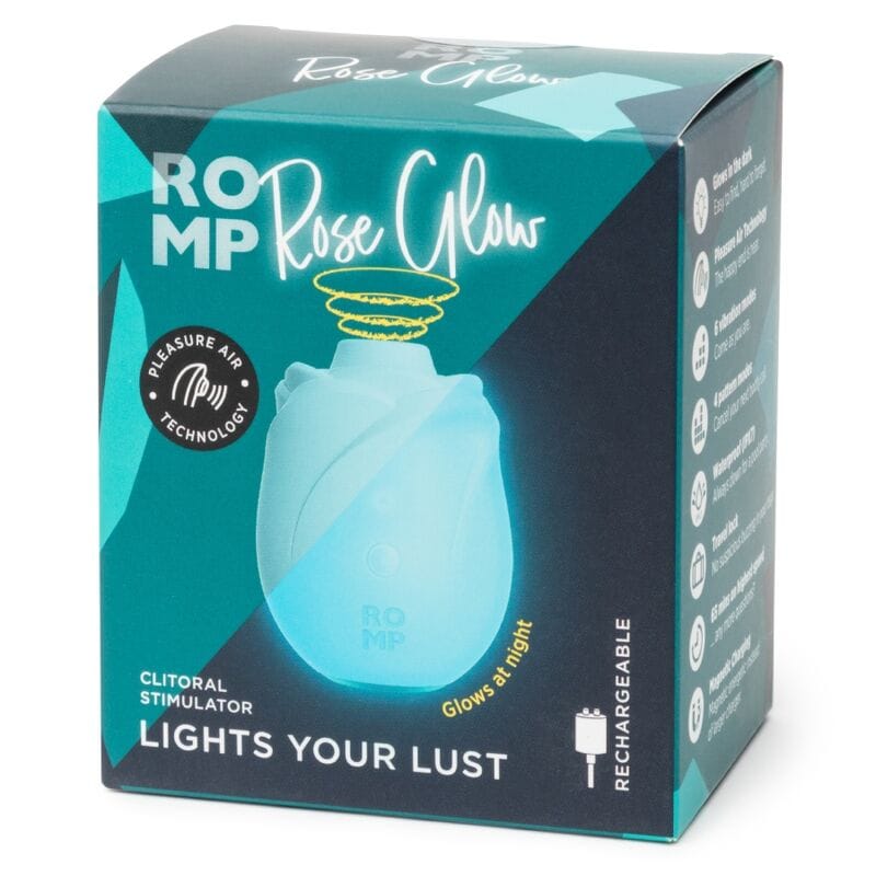 Romp - Rose Glow Klitoris-Sauggerät, das im Dunkeln Leuchtet