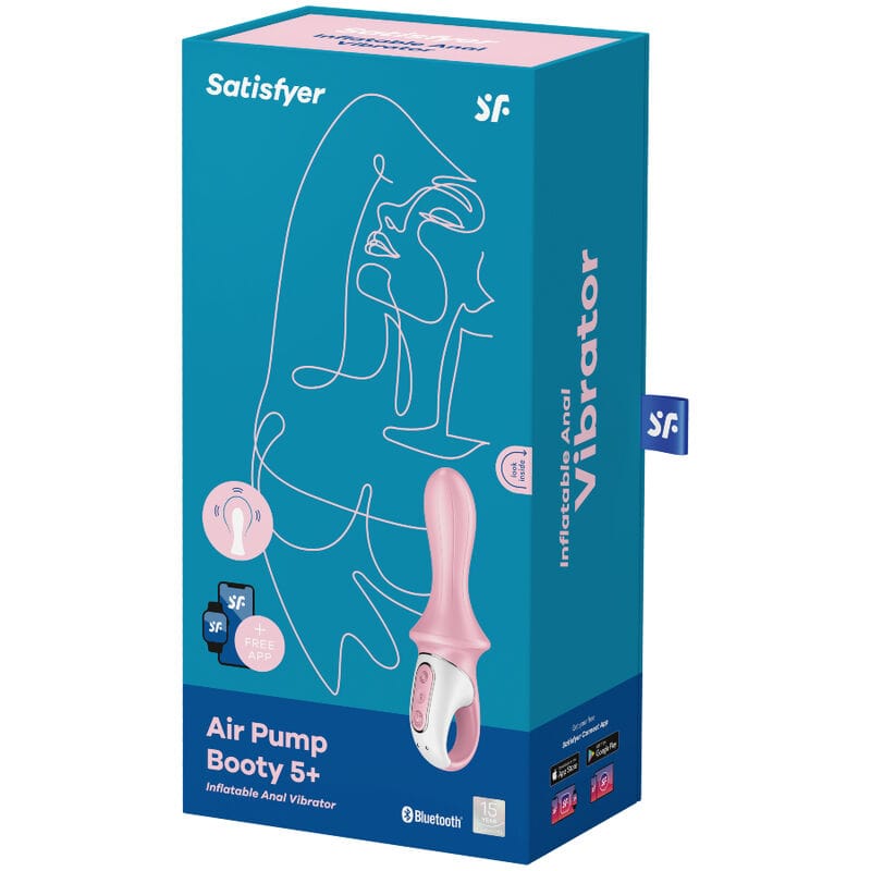 Satisfyer - Air Pump Booty 5+ Aufblasbarer Analvibrator Rosa