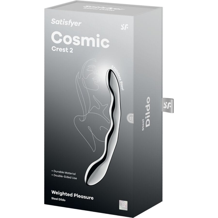 Doppeldildo Cosmic Crest 2 aus Edelstahl.4