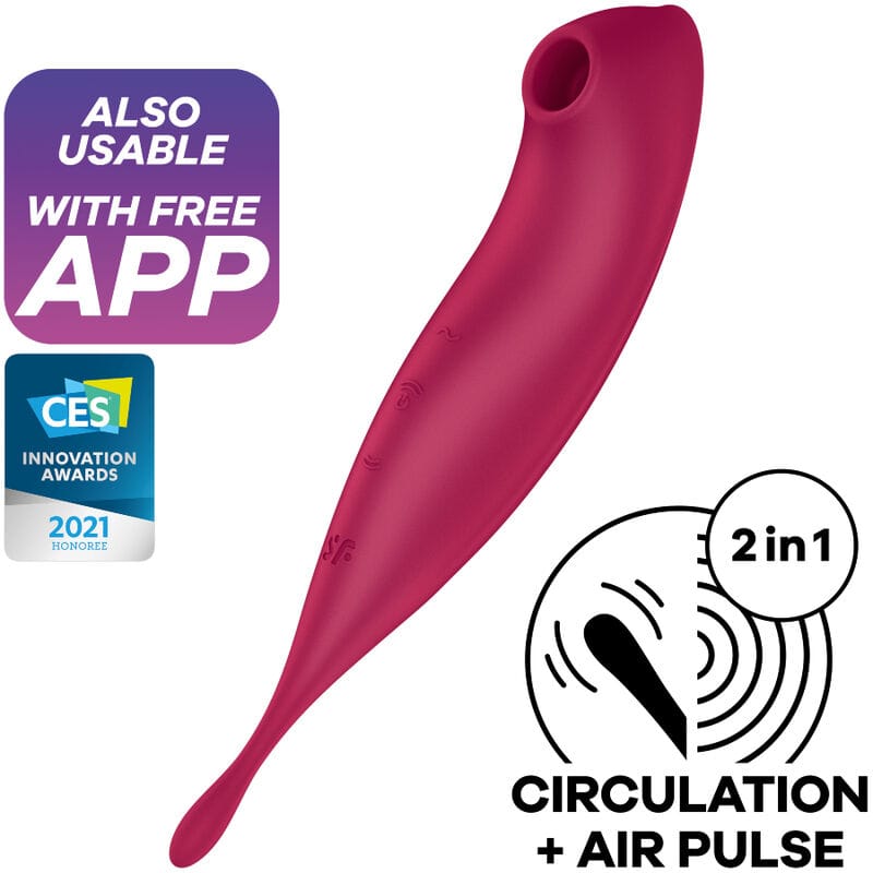 Satisfyer - Twirling Pro+ Air Pulse Stimulator & Vibrator App Rot