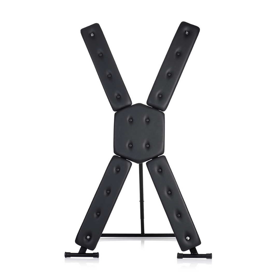 Sexmöbel Master Series Andreaskreuz Deluxe freistehend mit verstellbarem Winkel Schwarz 183,4 cm – Ansicht 3