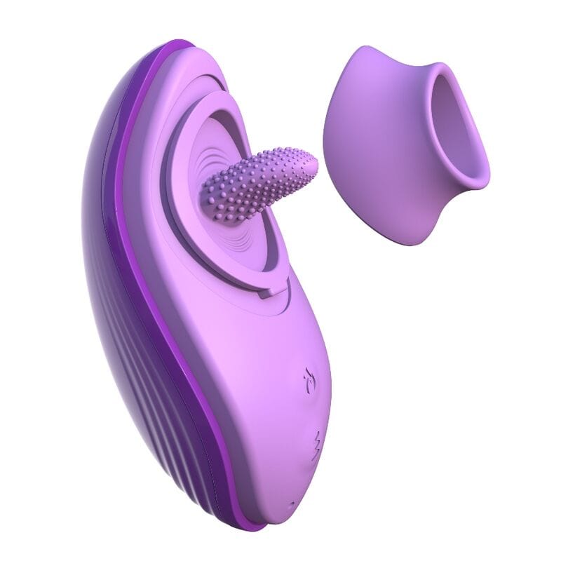 Silikon-Zungen-Auflegevibrator Lila 13 cm – Ansicht 2
