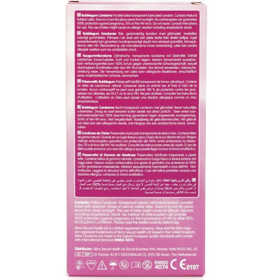 Kondom Bubblegum Premium-Kondome Packung 8.3