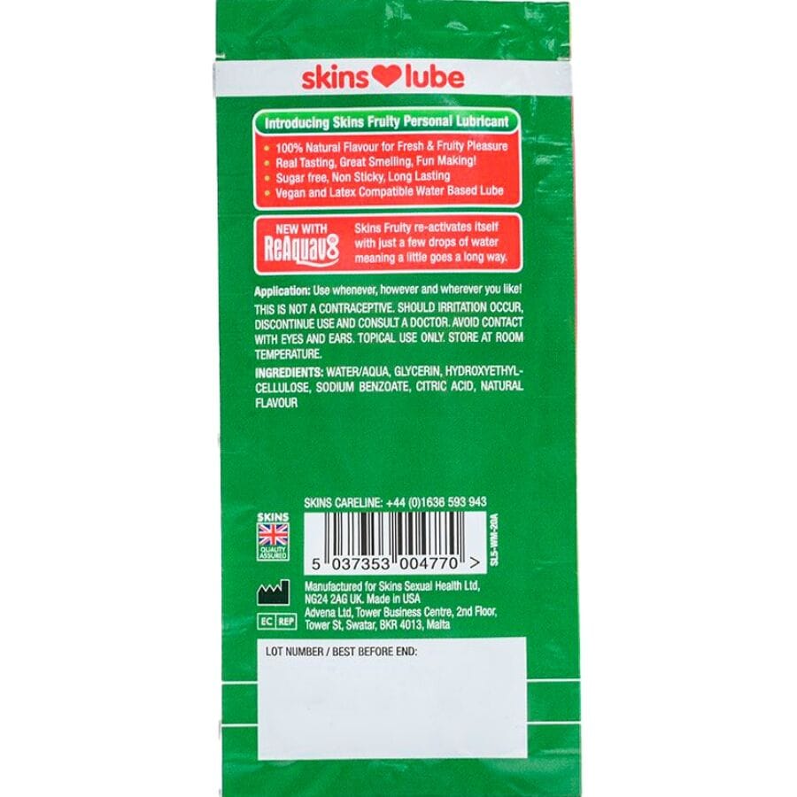 Gleitgel Fruchtiges Wasserbasis-Glätter Wassermelone Einzeldosierung 5 ml.1