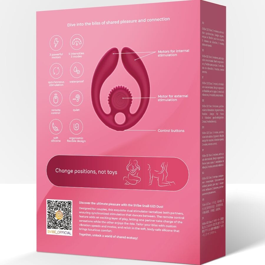 Vibrator Gizi Duo Paarstimulator Fernbedienung Burgund.8