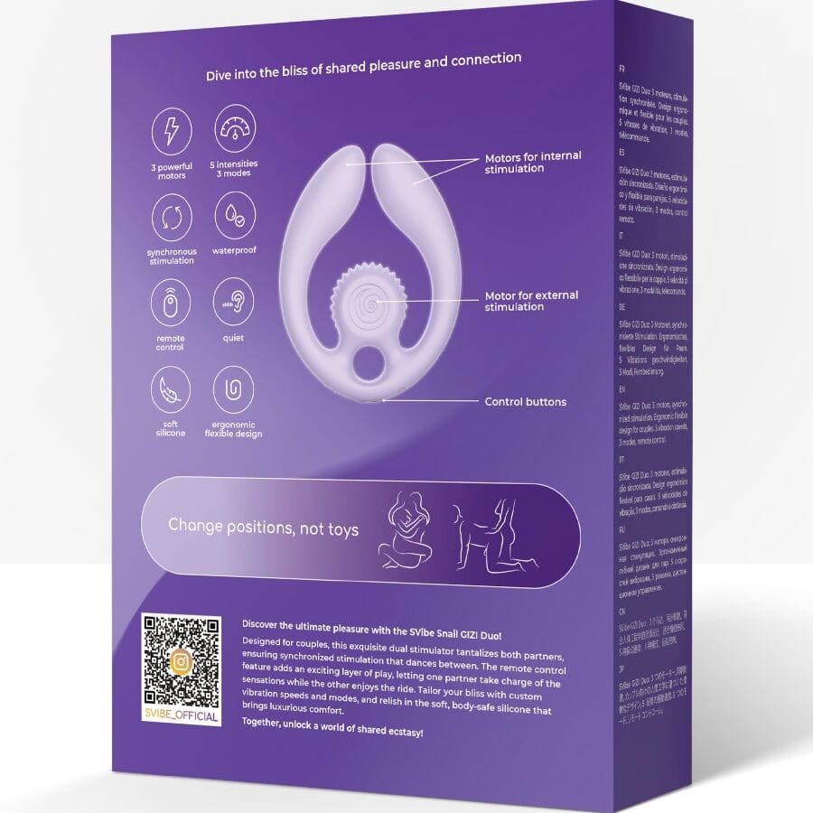 Vibrator Gizi Duo Paarstimulator Fernbedienung Lila.8