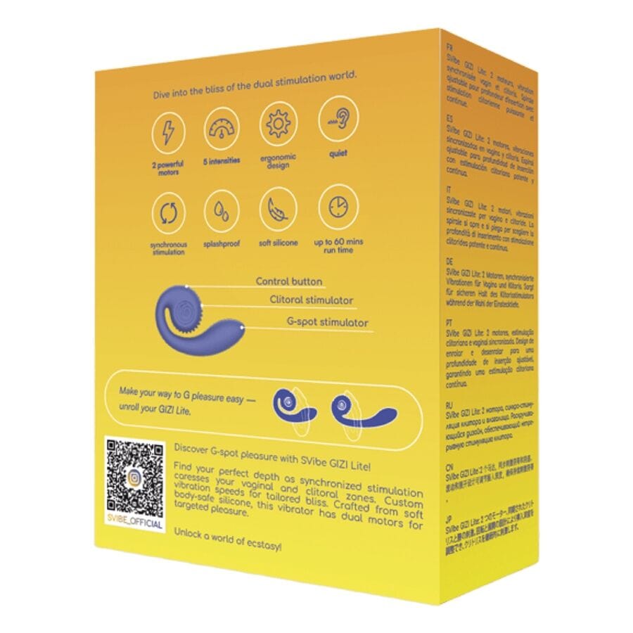G-Punkt-Vibrator Gizi Lite Dual g-Punkt- & Klitorisvibrator (Lila) 12 cm.4