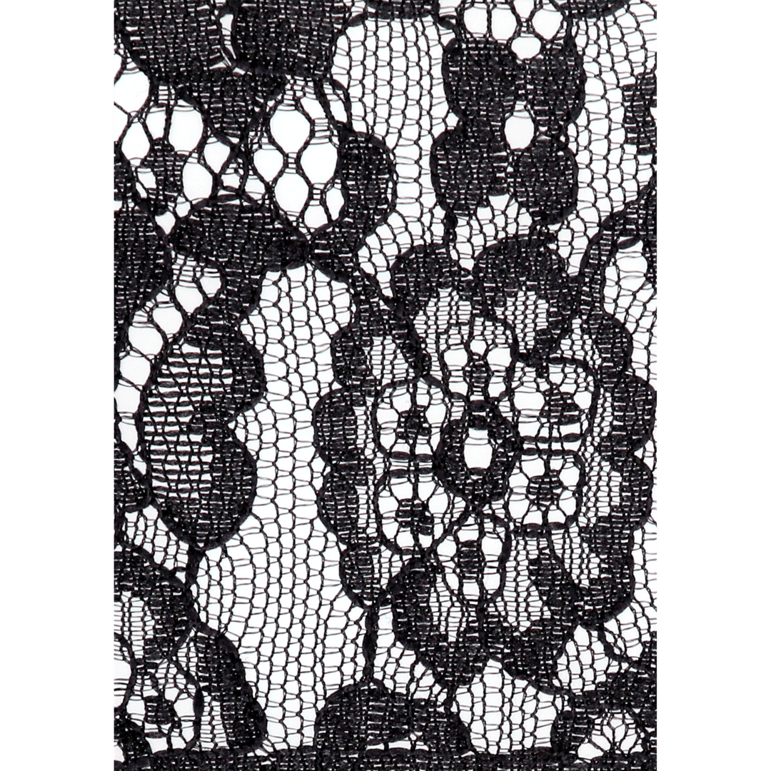 Augenmaske Ouch Black and White als Spitzenband Schwarz 95 cm – Ansicht 7
