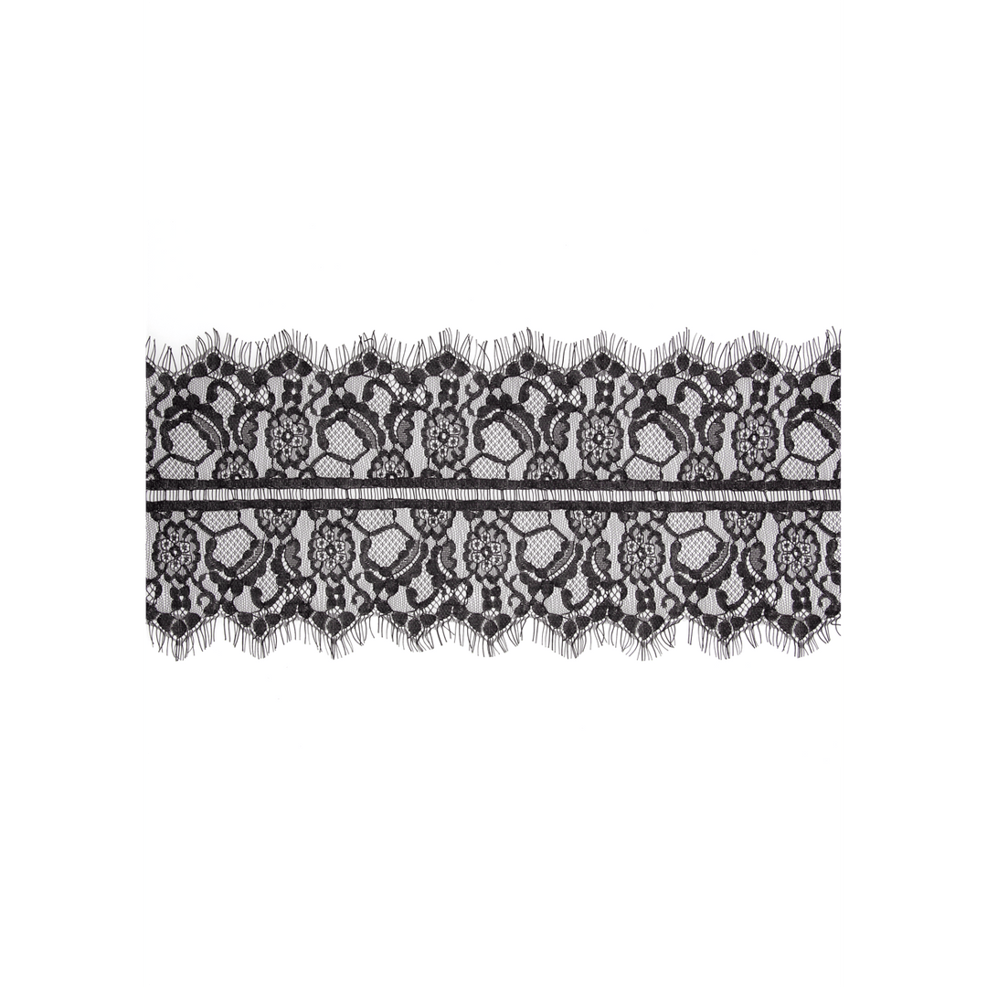 Augenmaske Ouch Black and White als Spitzenband Schwarz 95 cm – Ansicht 4