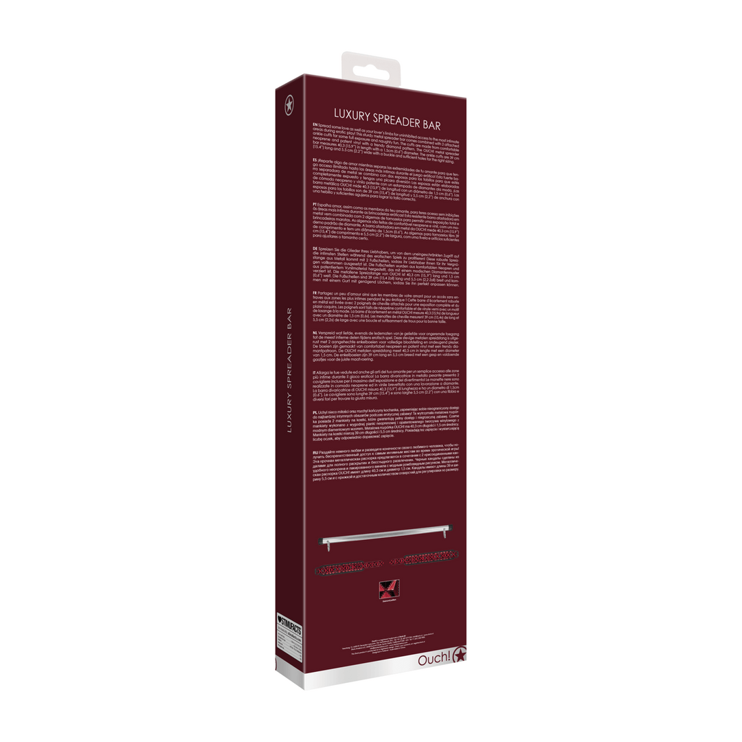Spreizstange Ouch Luxus mit Neopren-Manschetten Bordeaux 40,3 cm – Ansicht 3